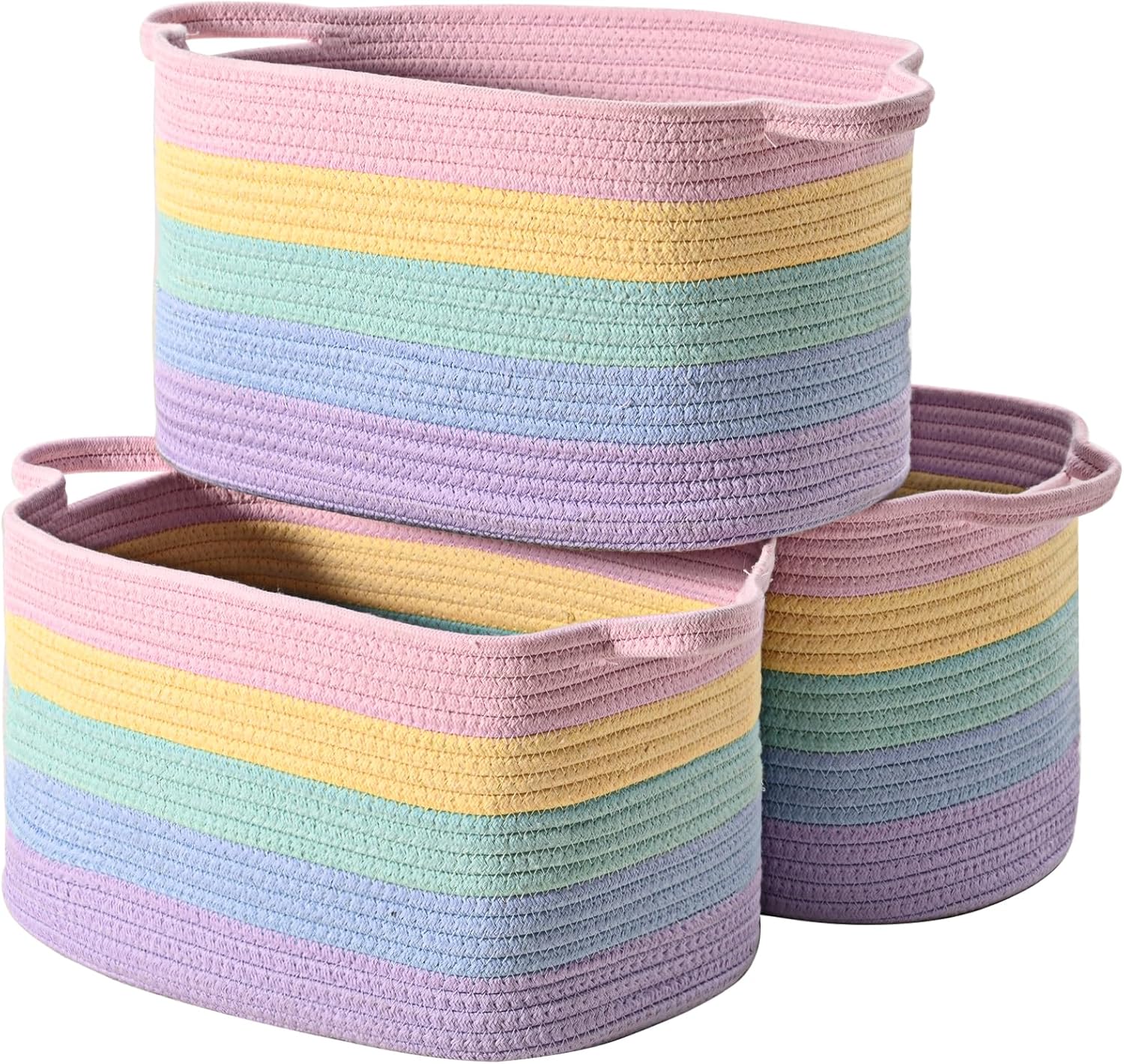Boho Beige Throw Pillow — 7" — Rainbow-3Pcs