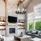 Adjustable Farmhouse Black Chandelier — 6-Light - View 9