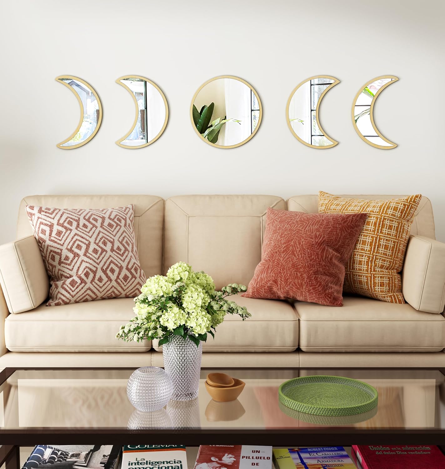 Boho Black Wall Mirror — 10.4" - View 3