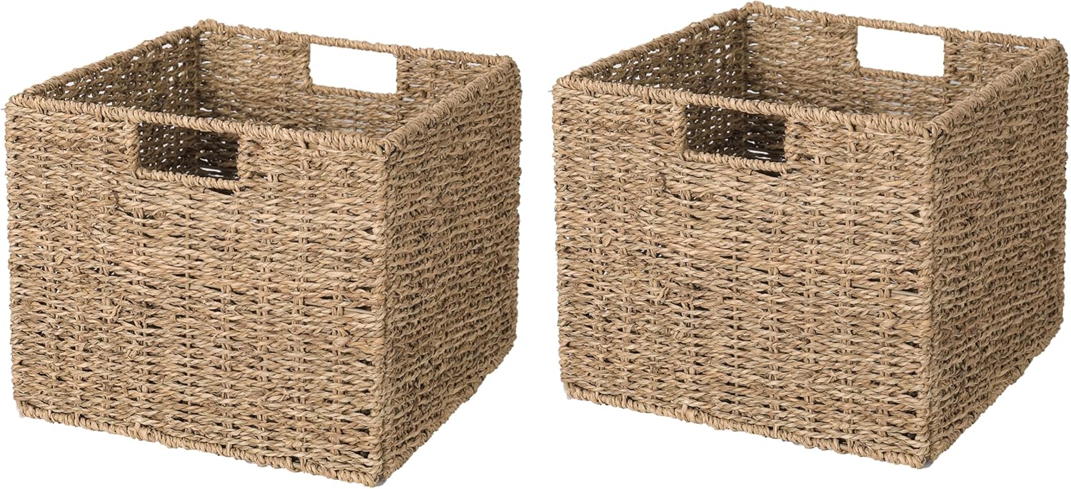 Rattan Storage Basket — 12x12 — Seagrass