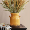 Boho Brown Flower Vase — 6" — 8 Inch-yellow