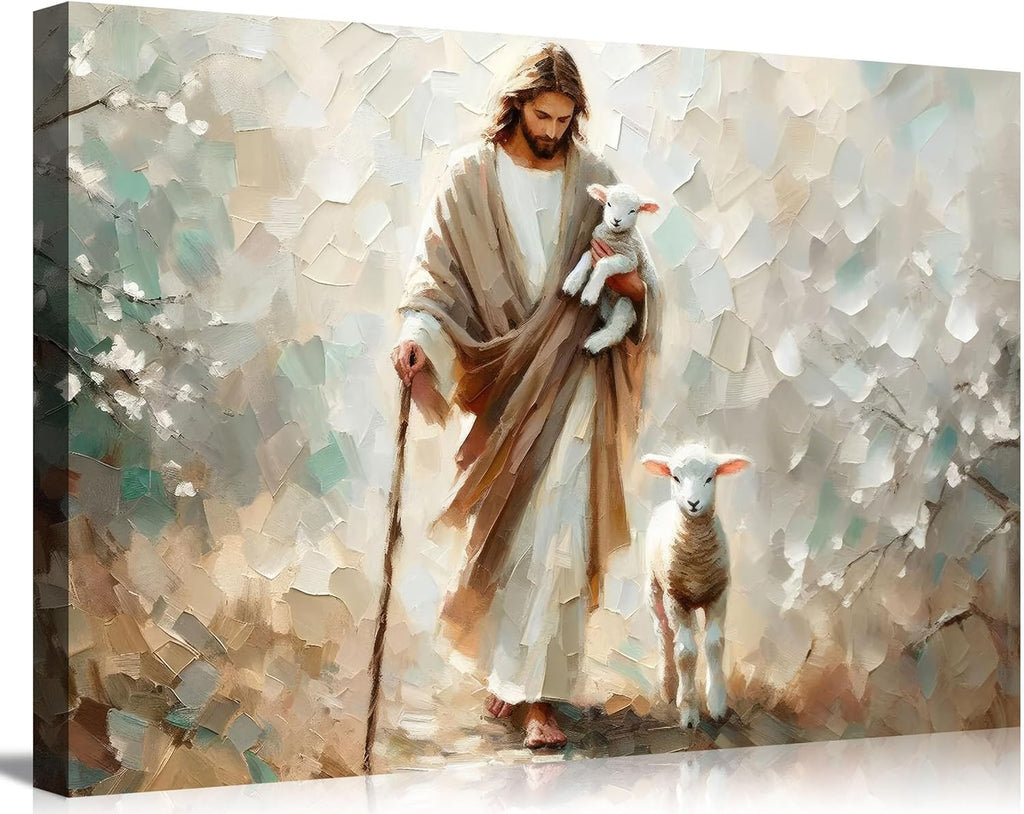 Fabric Canvas Wall Art — 12x16 — Jesus leaves 99
