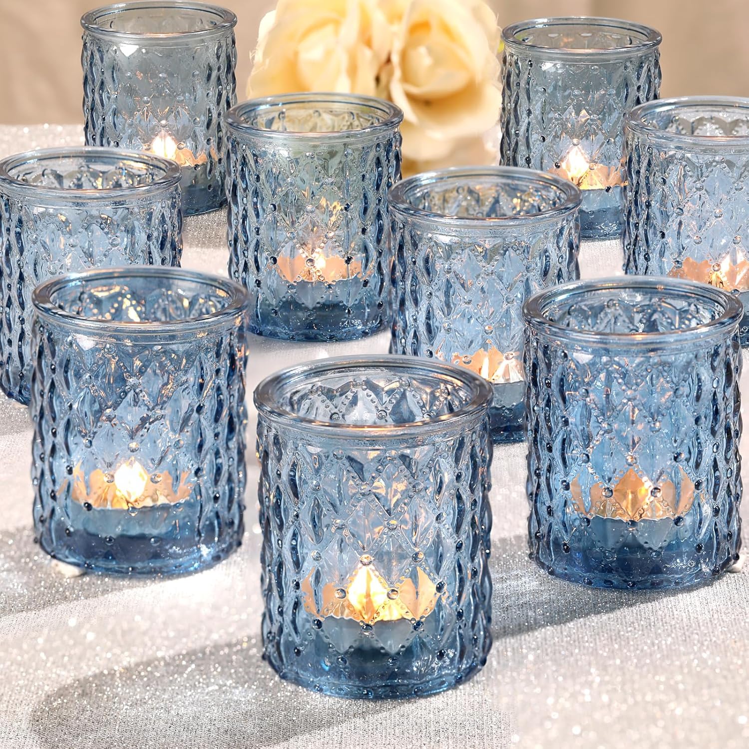 Luxe Blue Candle — Blue