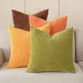 Boho Beige Throw Pillow Cover — 18" — Yellow Orange