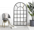 Framed Black Wall Mirror — 36" — 50"L x 28.5"W