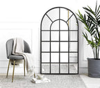 Framed Black Wall Mirror — 36" — 50"L x 28.5"W
