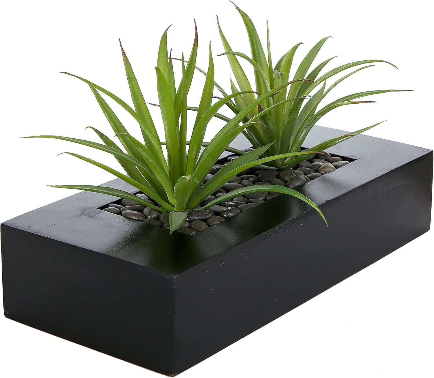 Rectangular Black Faux Plant — 10" — Black