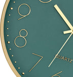 Battery Operated Luxe Black Wall Clock — 12" - View 8