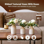 Boho Ceramic Vase Set — Set of 3 - View 2