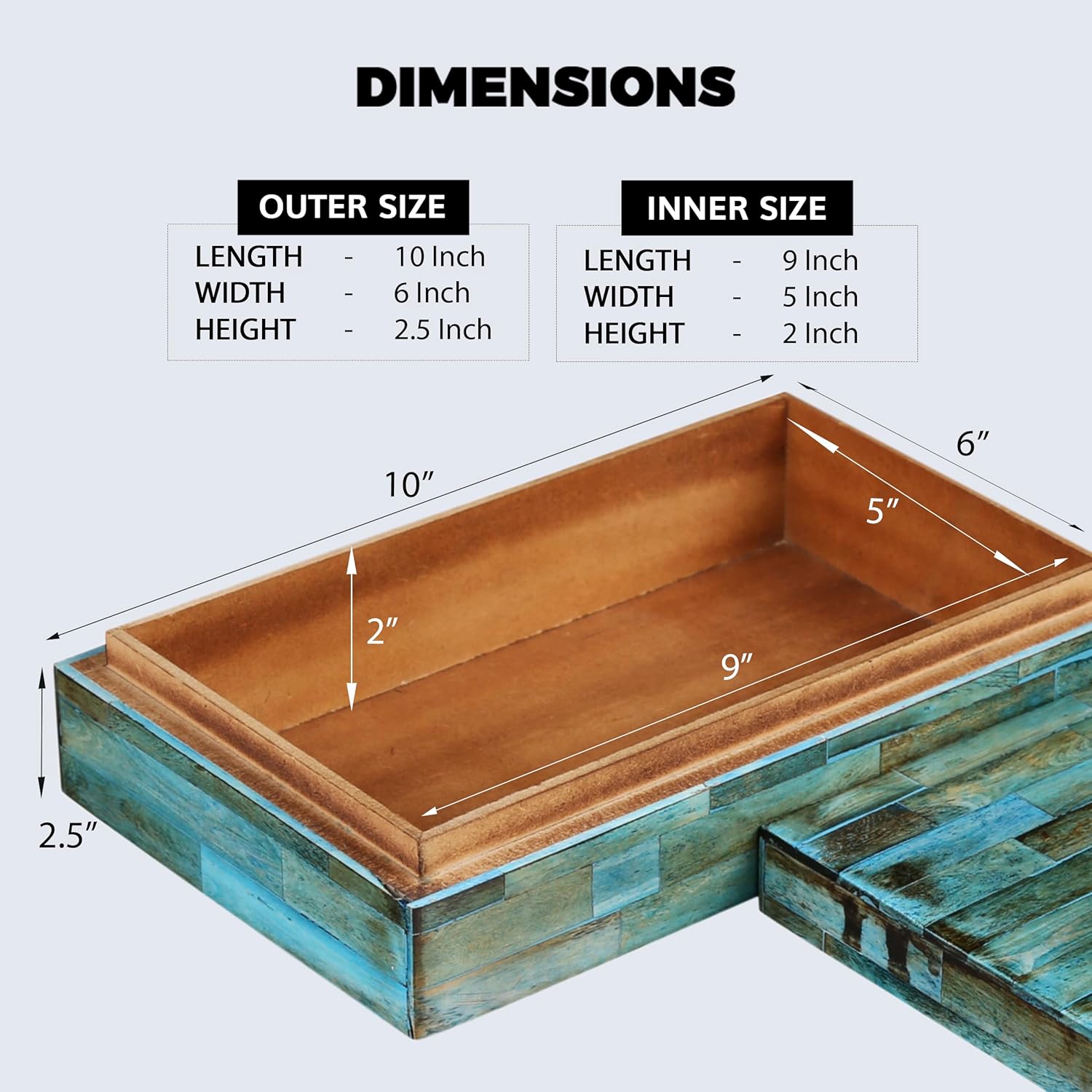 Blue Storage Basket — 5" - View 3
