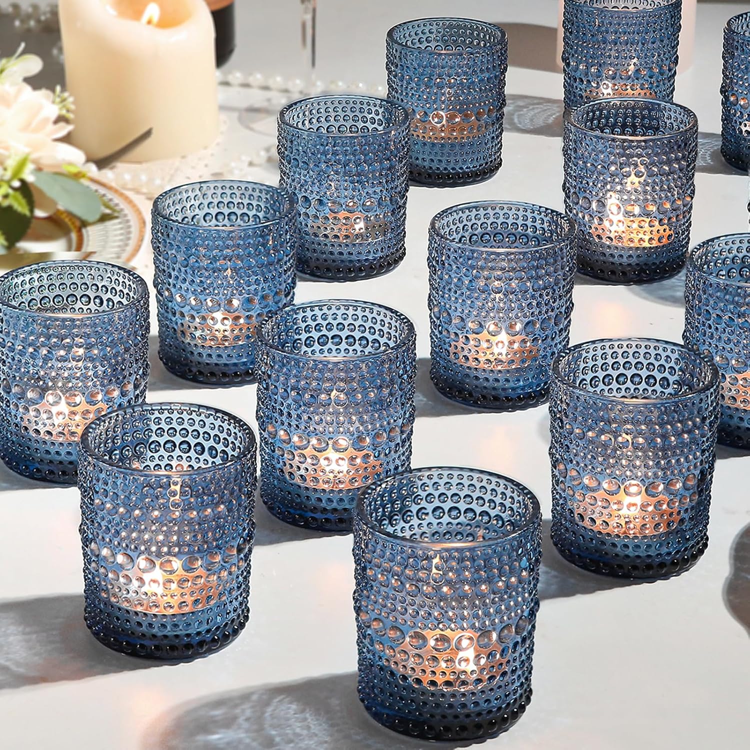 Vintage Blue Candle — 2x2 — Blue