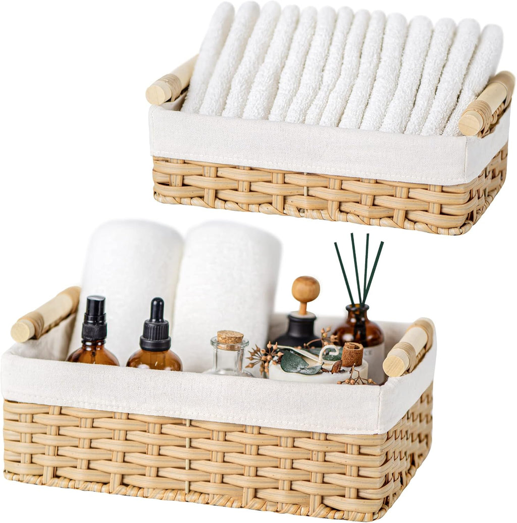 Rattan Storage Basket — Set of 2 - View 8