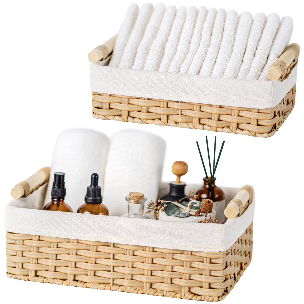 Rattan Storage Basket — Set of 2