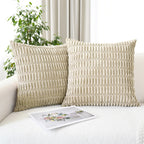 Boho Beige Throw Pillow Cover — 18"