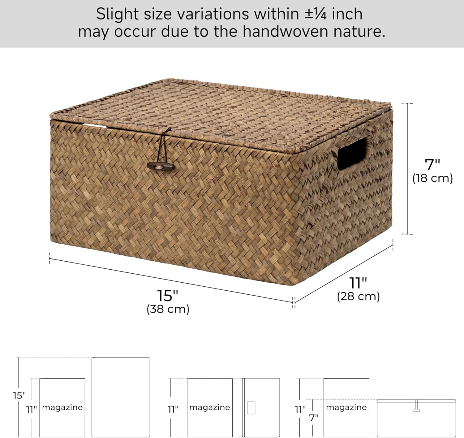 Beige Storage Basket — 15" - View 2