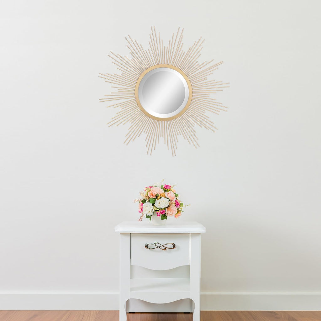 Round Luxe Metal Wall Mirror — 23" - View 6
