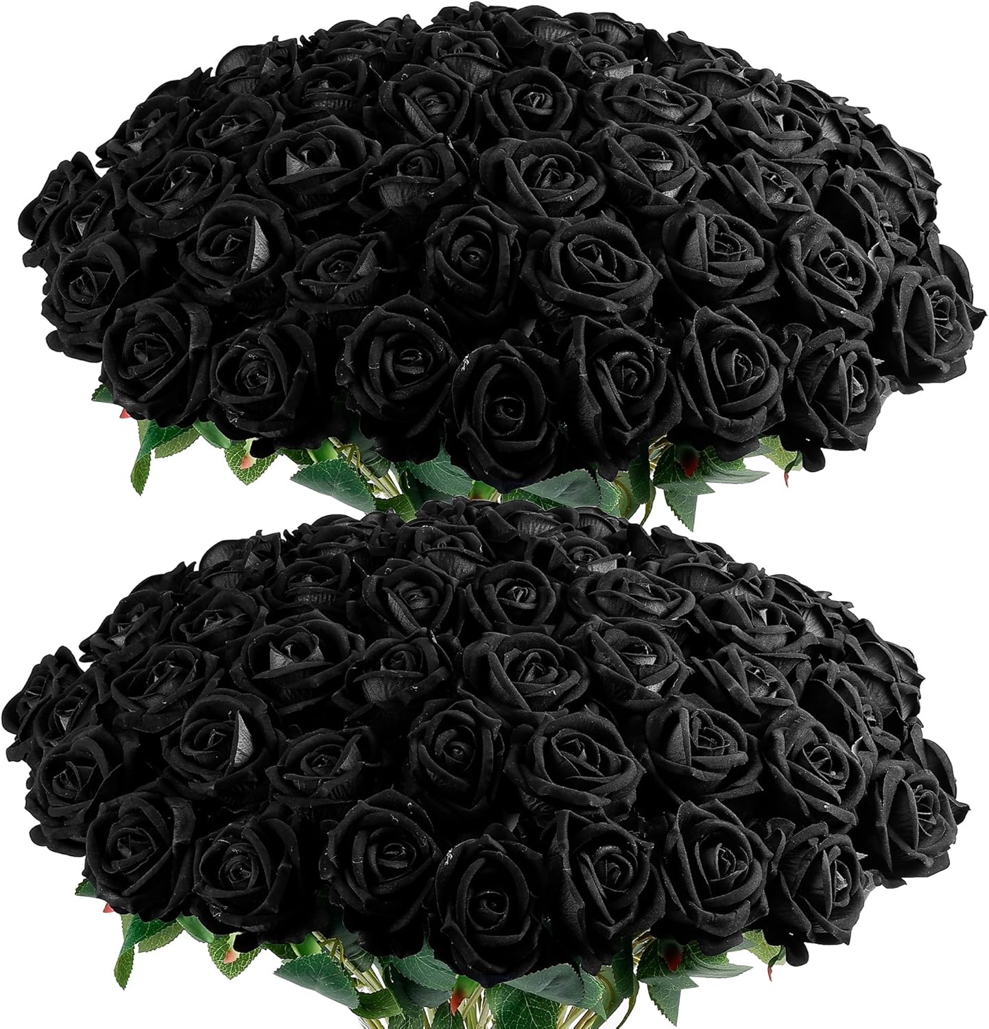 Velvet Luxe Black Artificial Flowers — Black