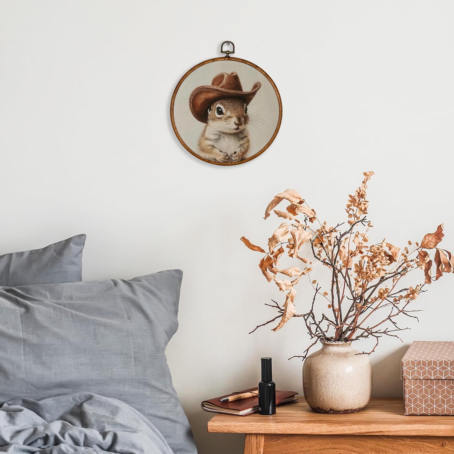 Vintage Farmhouse Fabric Wall Art — 10" - View 2