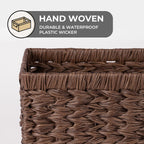 Boho Beige Woven Basket — 13" - View 6