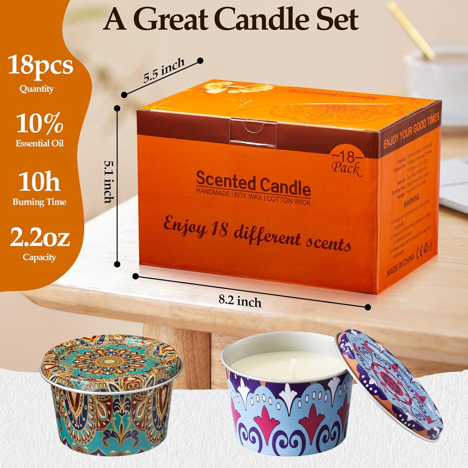 Soy Wax Metal Scented Candle - View 4