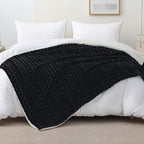 Velvet Luxe Black Throw Pillow — 50" - View 4