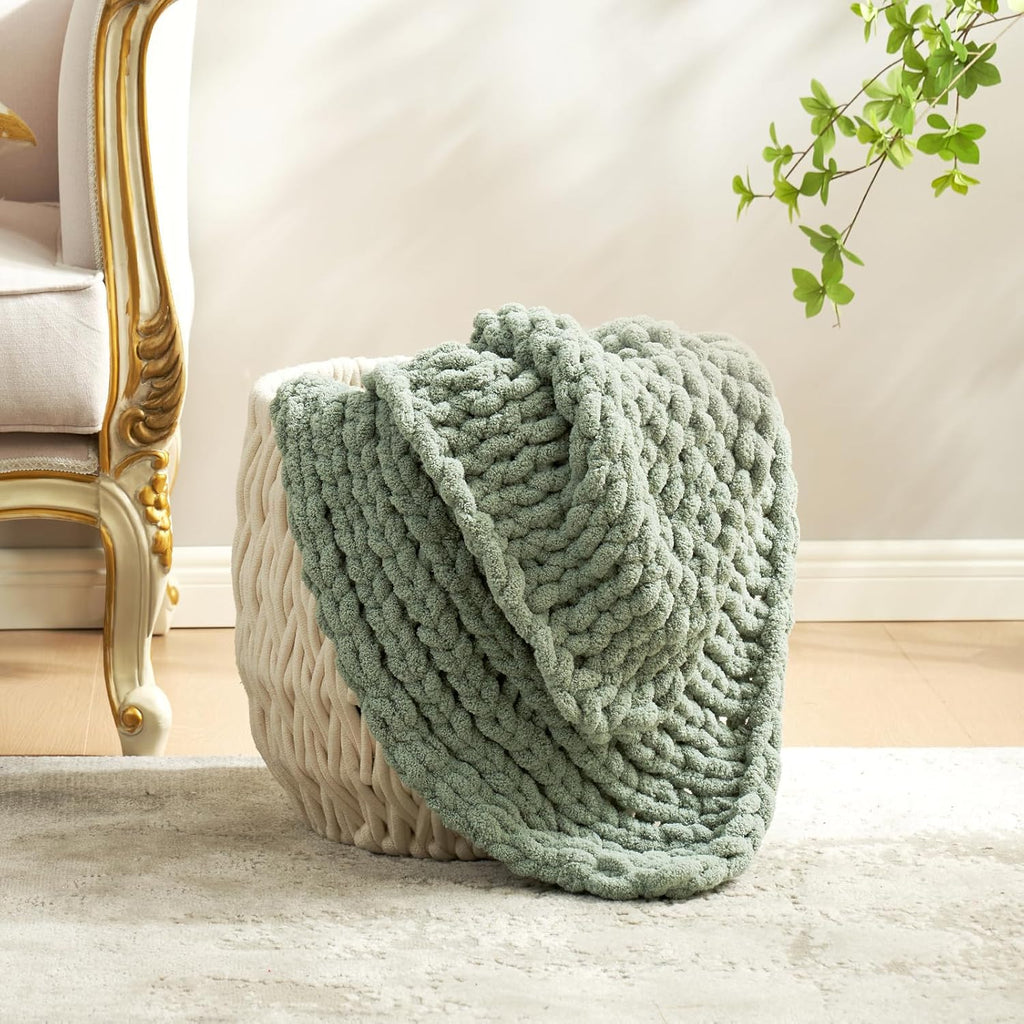 Knit Beige Throw Pillow — 50" - View 8