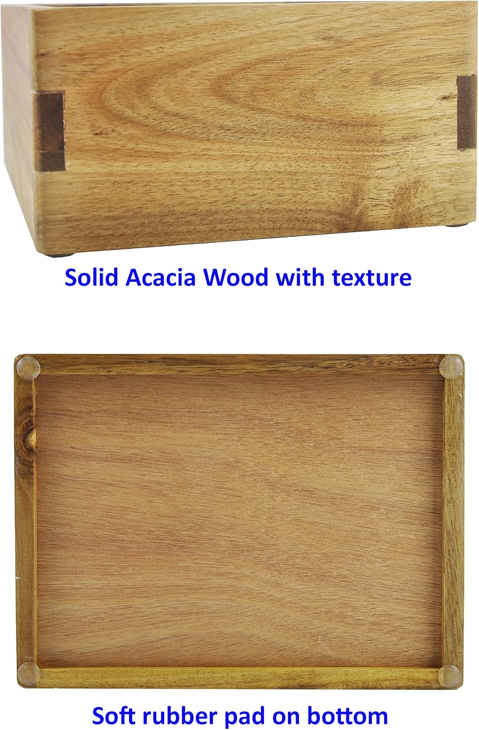 Farmhouse Wood Storage Basket — 3" - View 6