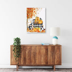 Framed Blue Canvas Wall Art — 12x16 - View 5
