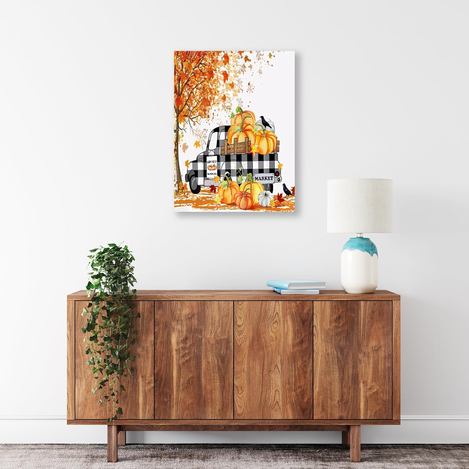 Framed Blue Canvas Wall Art — 12x16 - View 5