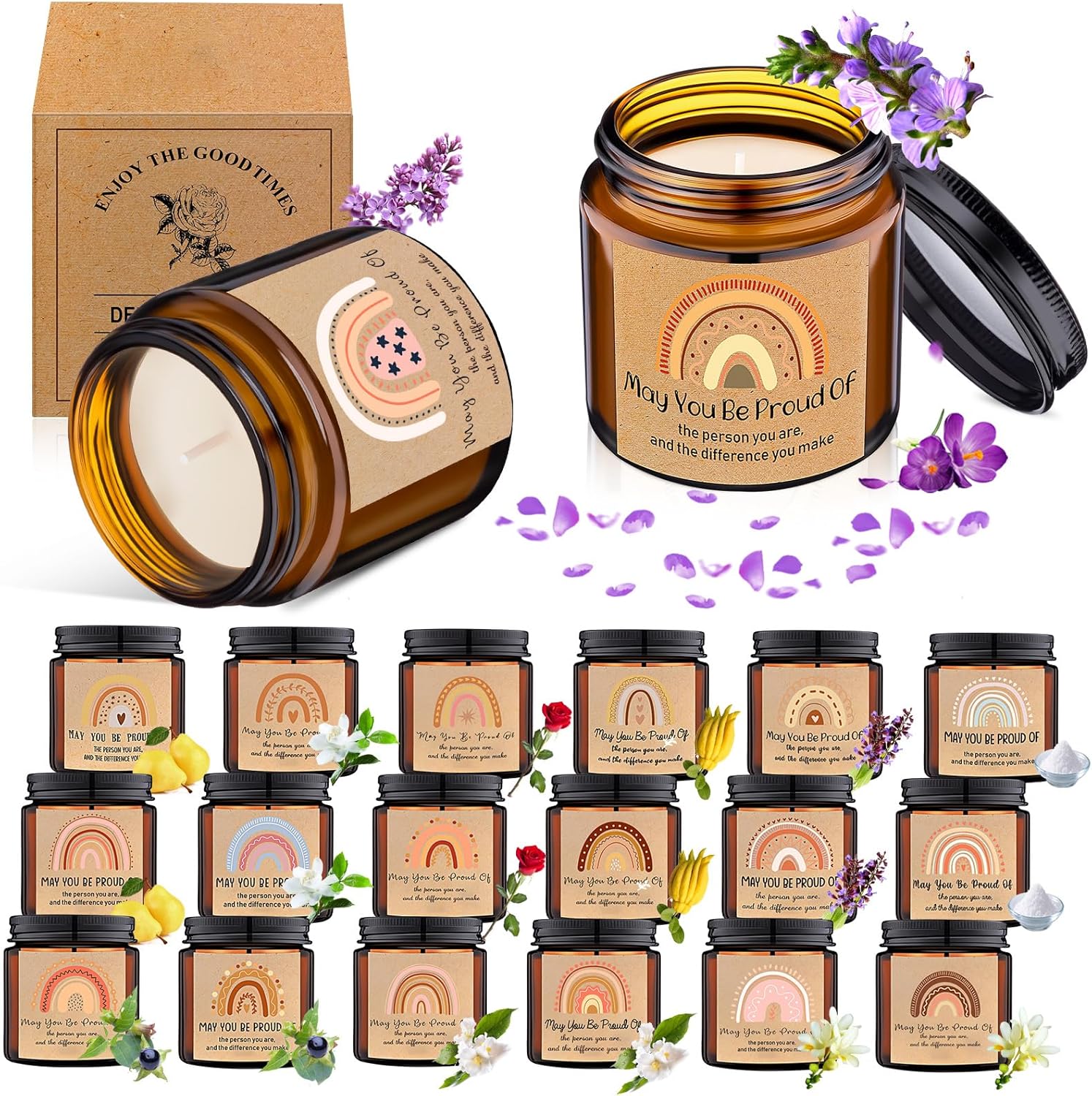 Scented Wax Candle — Rainbow