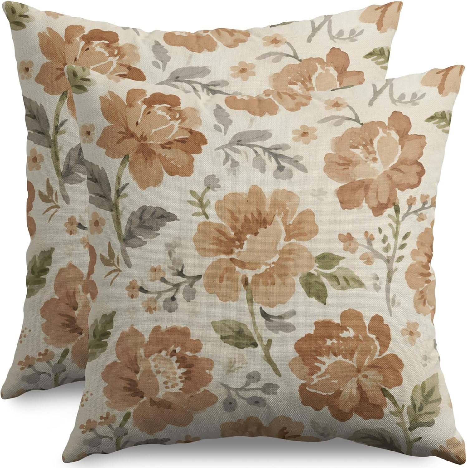 Vintage Boho Beige Pillow Cover — 22" — 24" x 24" (Pack of 2)
