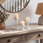 Farmhouse Brown Pillar Candle — 3.9" - View 4