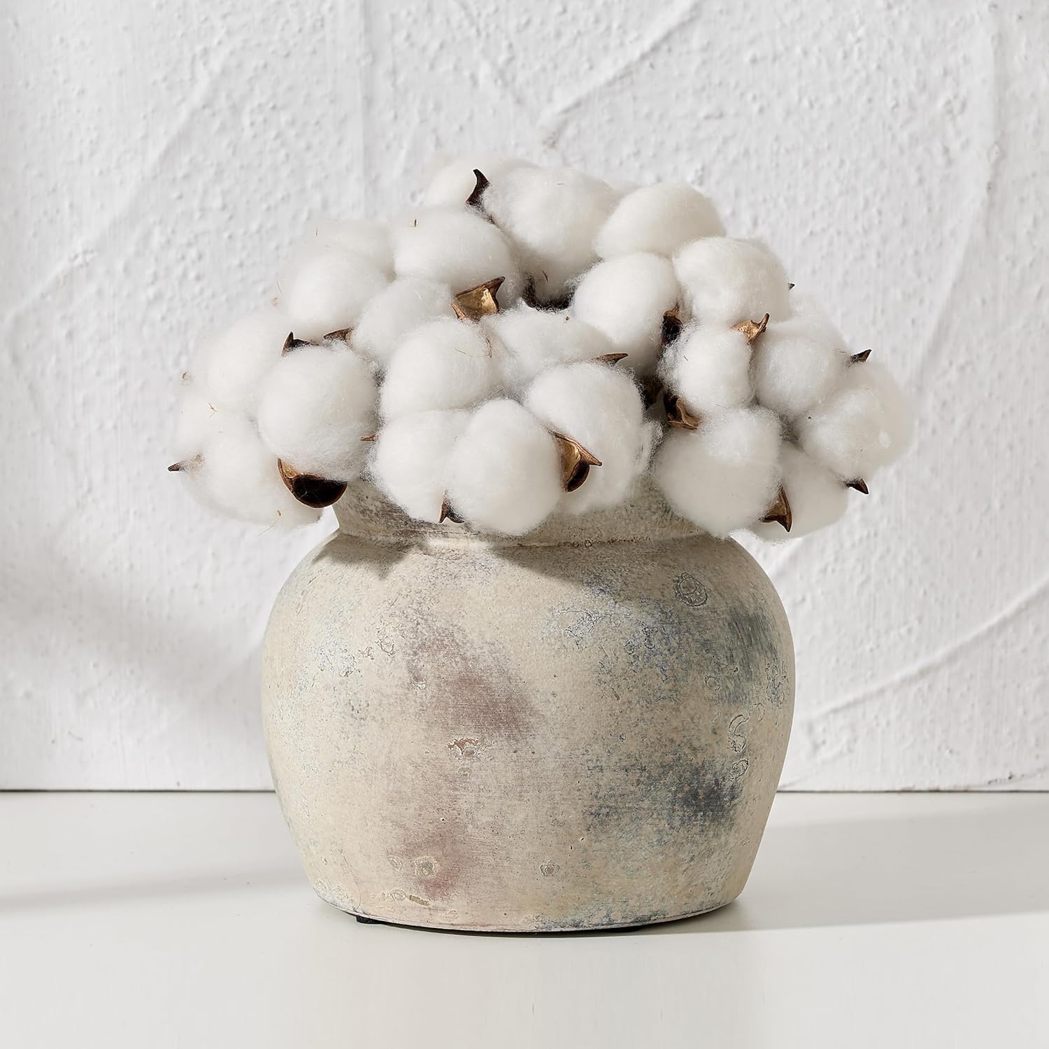 Boho Beige Flower Vase — 6" — 18967-terra