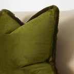 Velvet Boho Beige Throw Pillow Cover — 26" - View 2