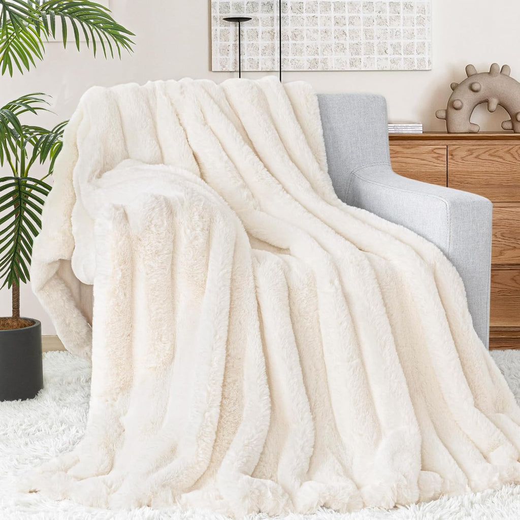 Luxe Beige Throw Pillow — 50" - View 9