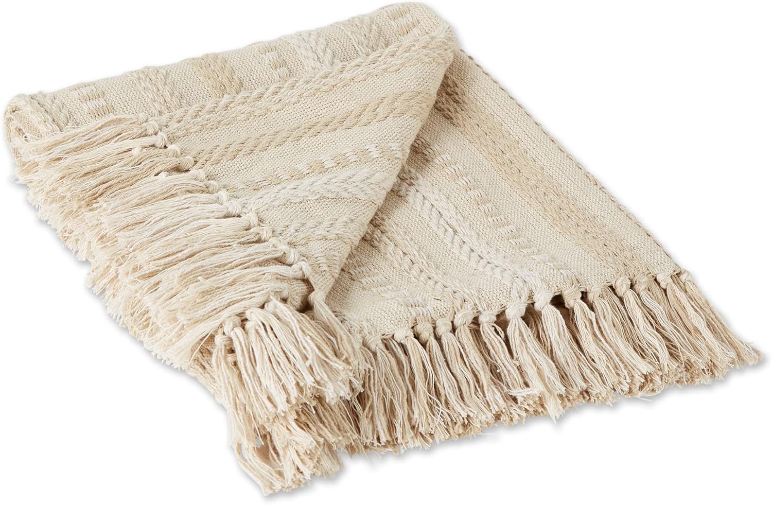 Beige Throw Pillow — 60" — Vintage Linen