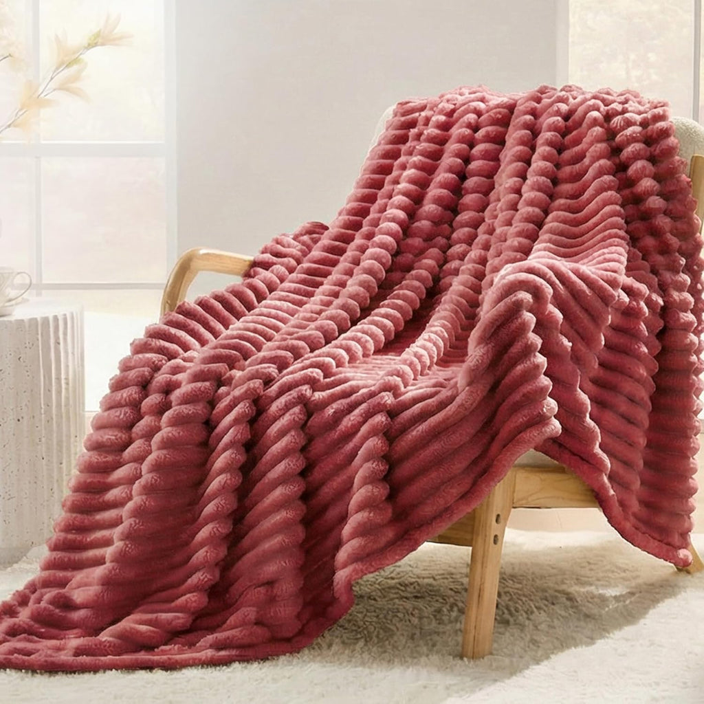 Beige Throw Pillow — 50" — Rose Red