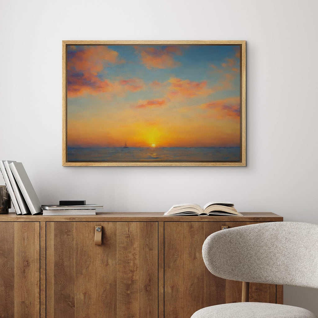 Framed Farmhouse Beige Wall Art — 16" - View 2