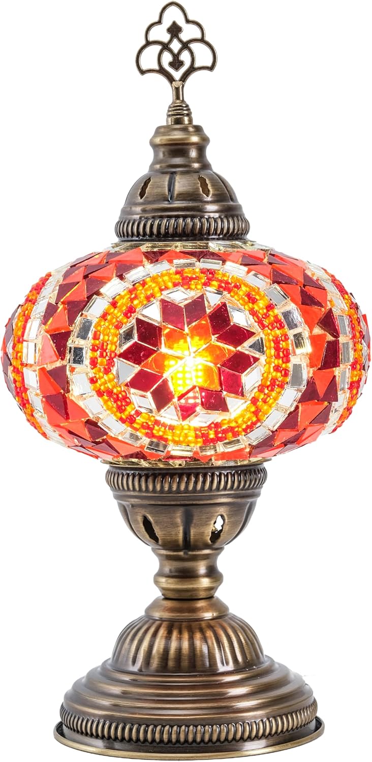 Vintage Boho Blue Desk Lamp - View 5