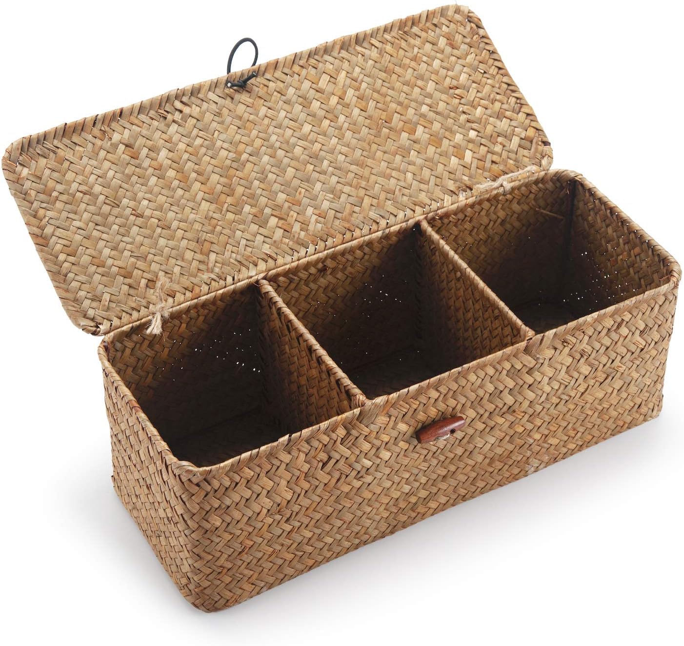 Boho Beige Storage Basket — 6" — Natural 3 Sections