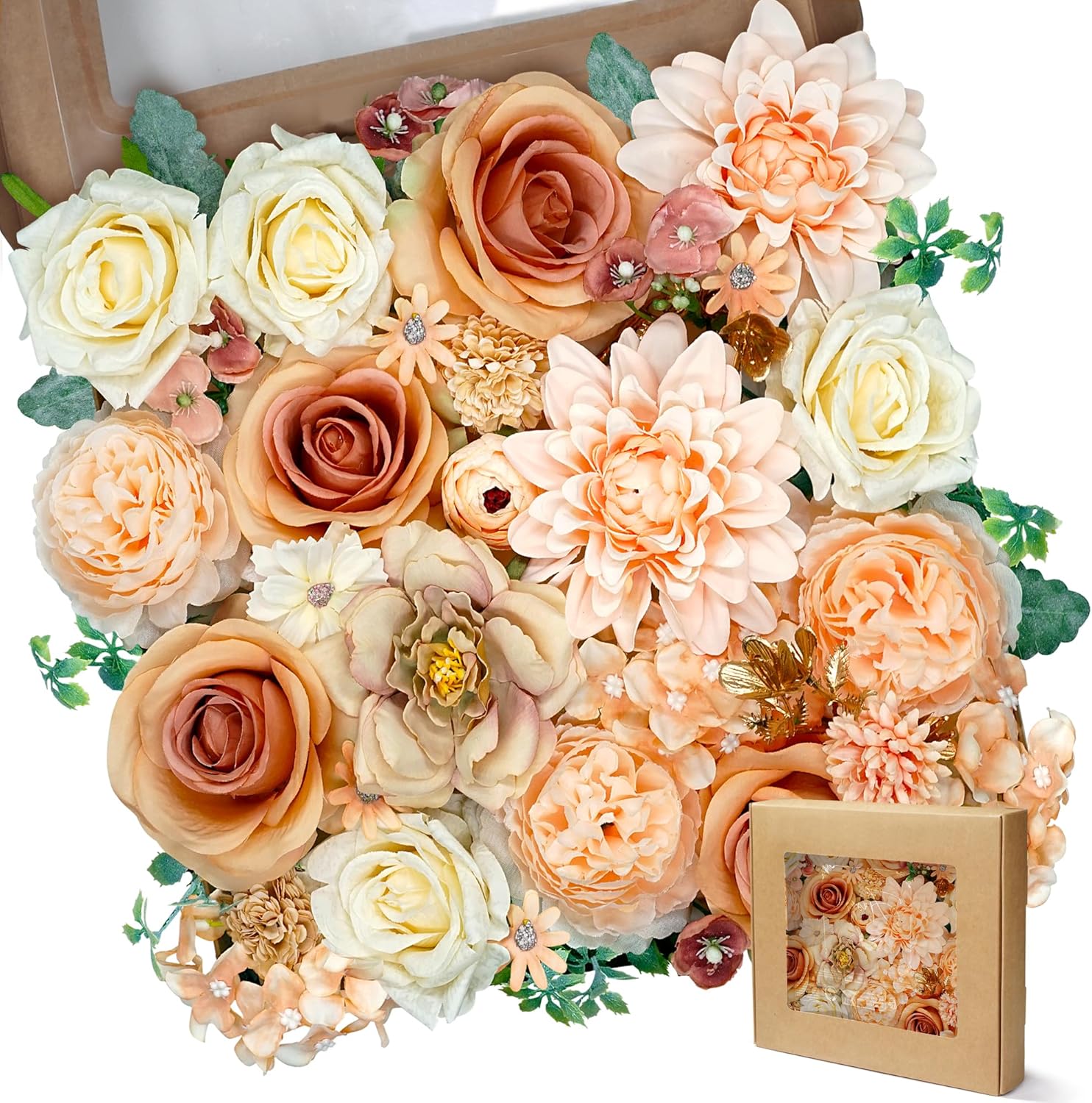 Blue Artificial Flowers — Orange&champagne