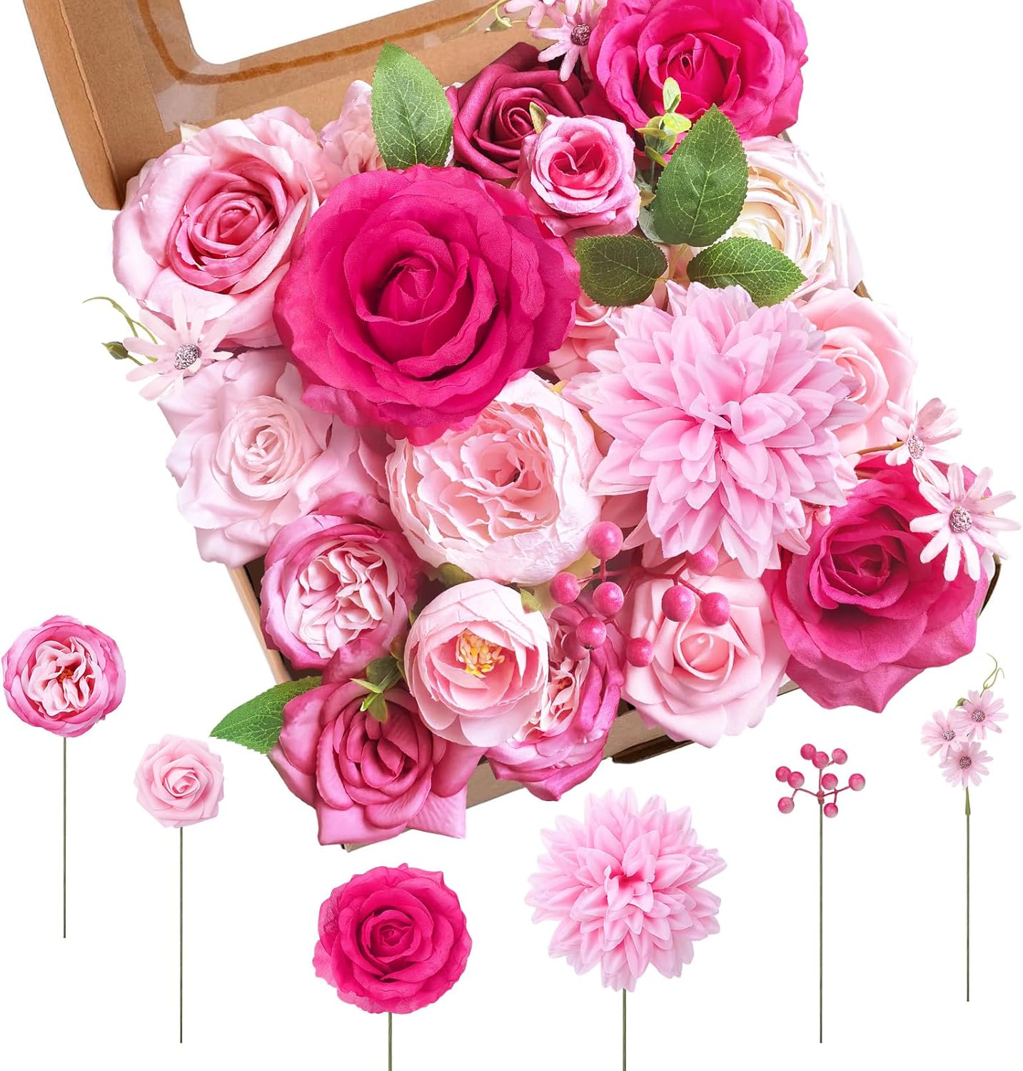 Blue Artificial Flowers — Pink,hot Pink