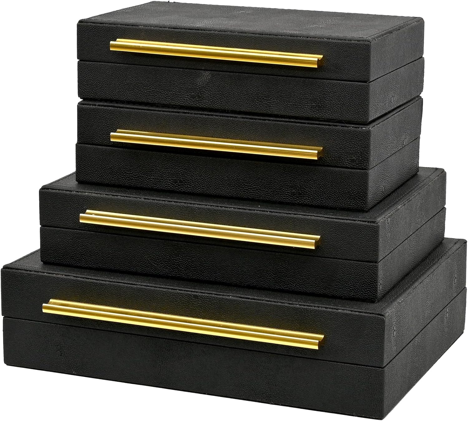Velvet Luxe Black Storage Basket — Set of 3 — Black