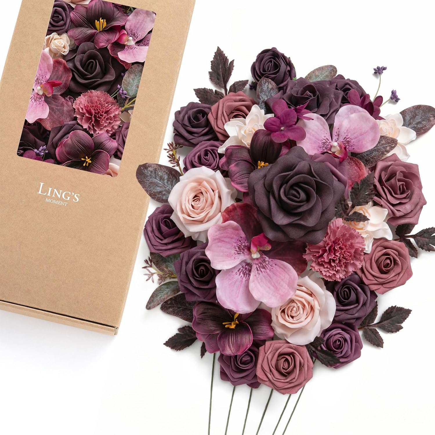 Beige Artificial Plant — Prpl-plum & Plum Lily