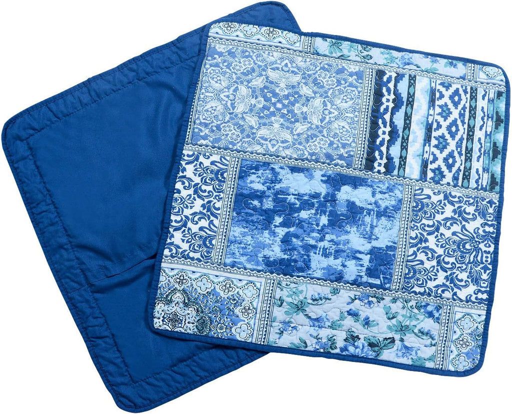 Boho Blue Throw Pillow Cover — 18" - View 2