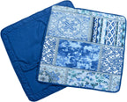 Boho Blue Throw Pillow Cover — 18" - View 2