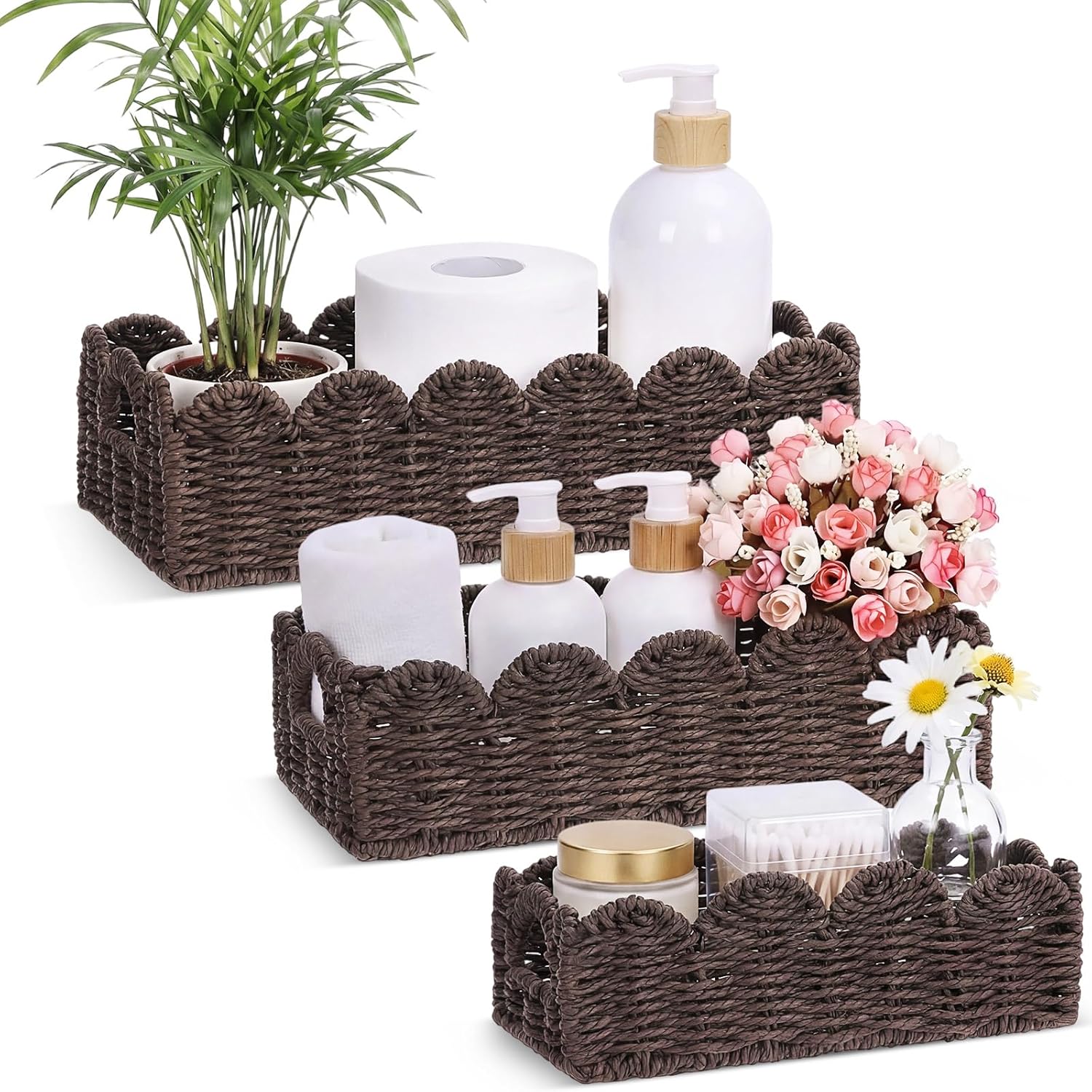 Boho Beige Basket — Brown