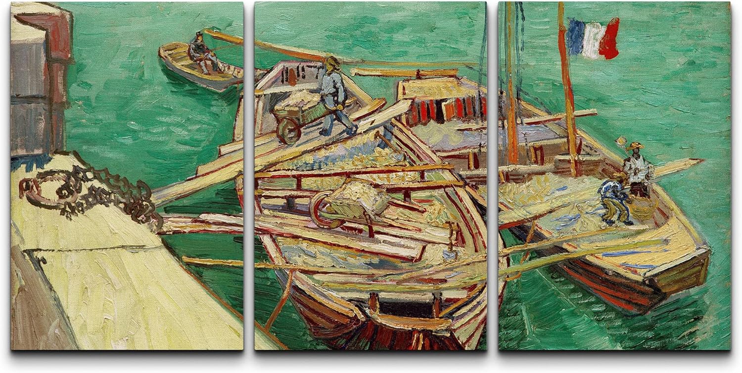 Framed Beige Wall Art — 24" — 16" x 24" x 3 panels