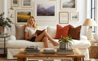 Velvet Boho Beige Throw Pillow Cover — 18" - View 9