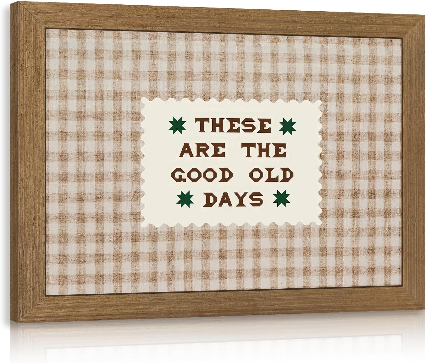 Framed Beige Wall Decor — 10" — PlaidTime